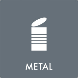 Klistermærker til affaldssortering - Metal