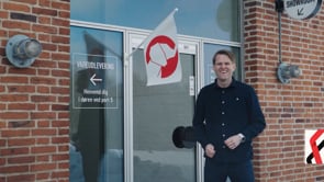 Kioskflag med stang og beslag