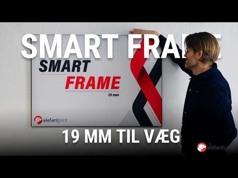 Smartframe med stofbanner - 19mm til væg